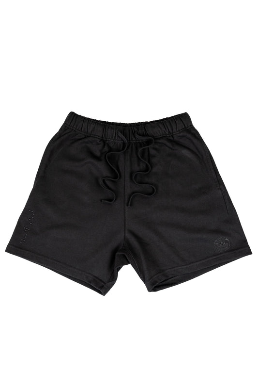 SEARCH LOGO SHORTS: BLACK