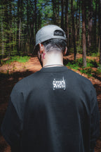 TATTED DOUBLE SHIRT: BLACK