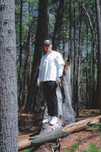 TATTED DOUBLE SHIRT: WHITE