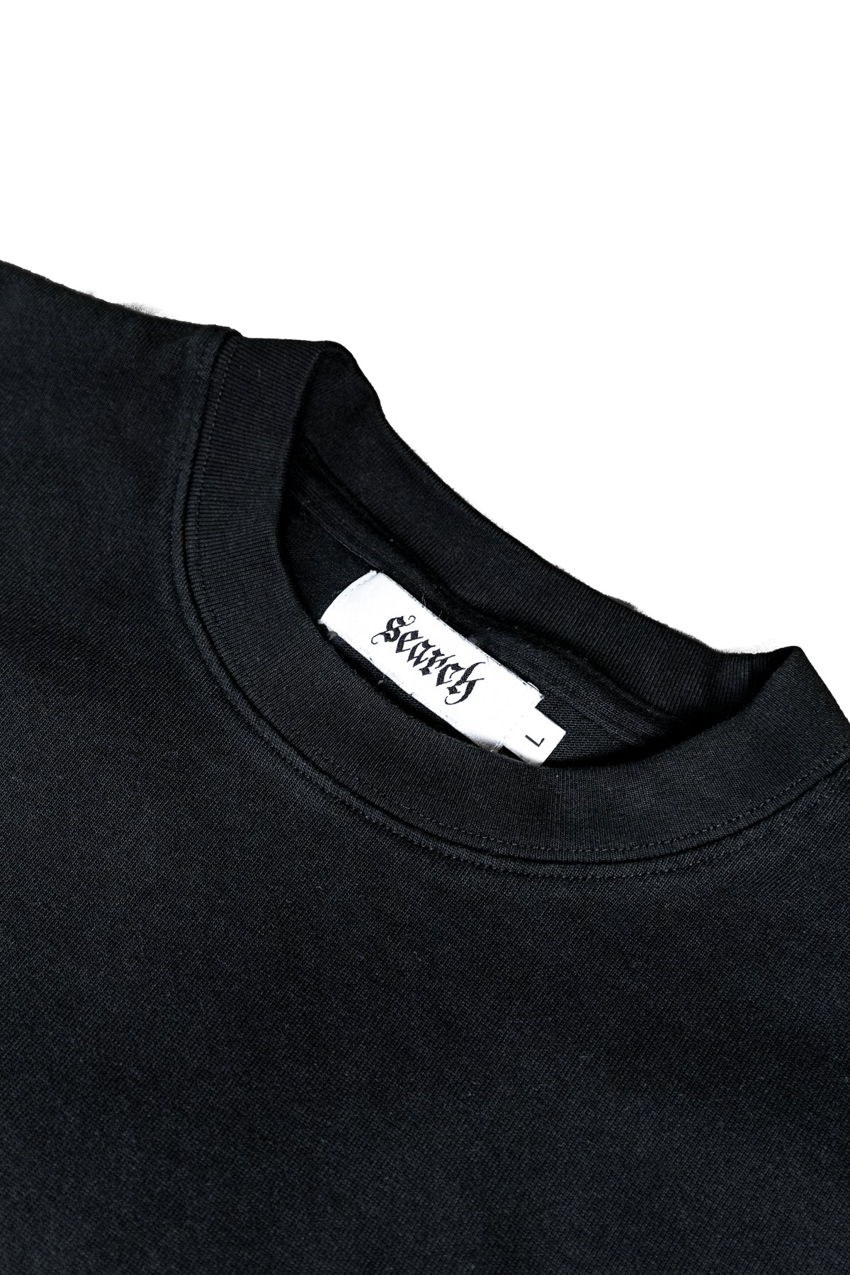 TATTED DOUBLE SHIRT: BLACK