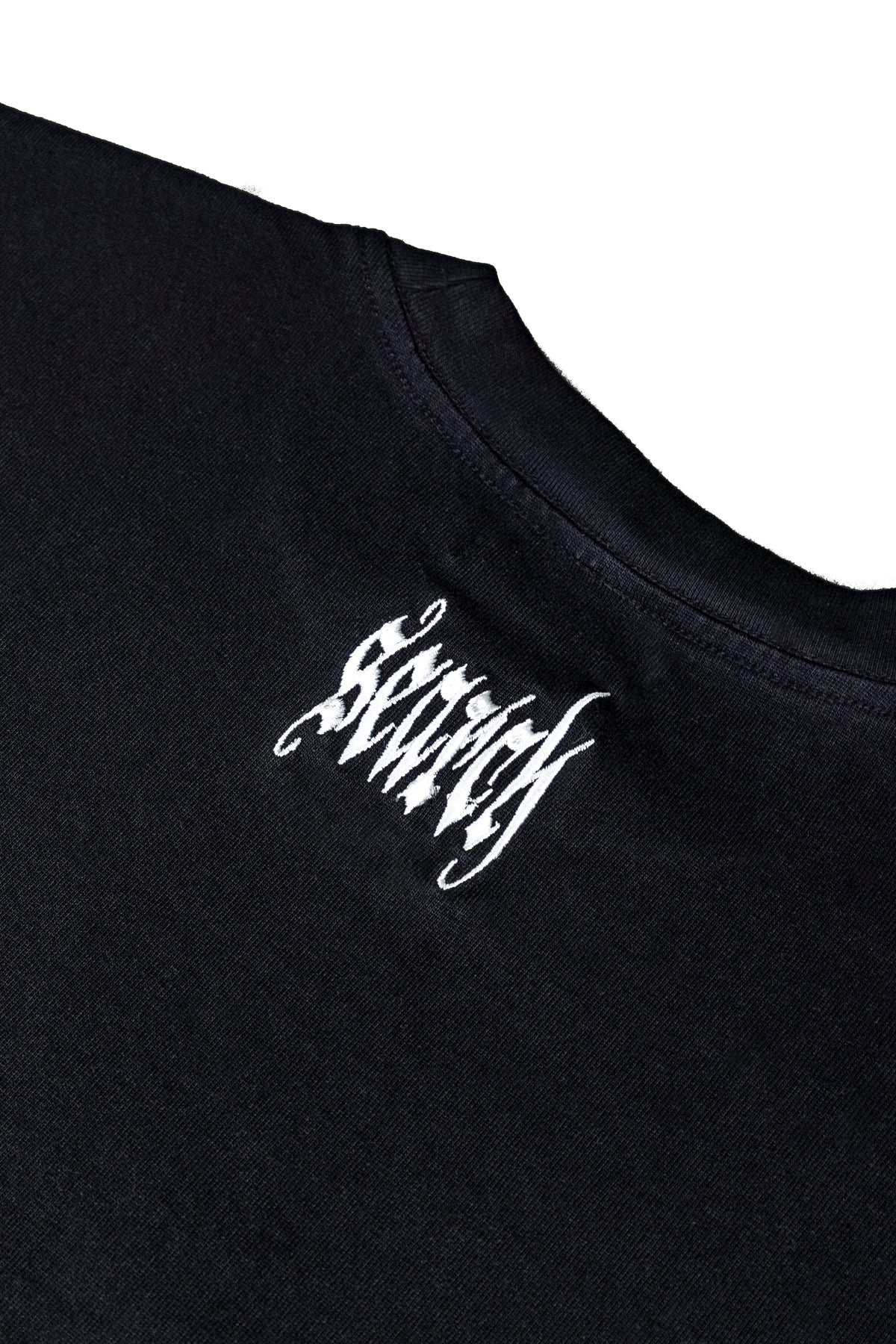 TATTED DOUBLE SHIRT: BLACK