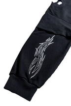 TATTED DOUBLE SHIRT: BLACK