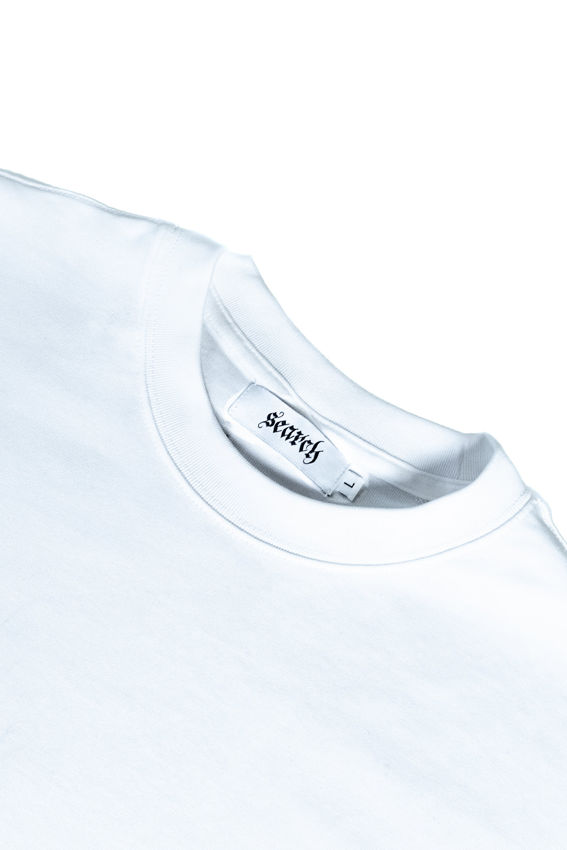 TATTED DOUBLE SHIRT: WHITE