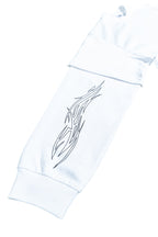 TATTED DOUBLE SHIRT: WHITE