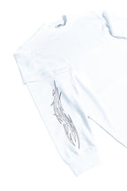 TATTED DOUBLE SHIRT: WHITE